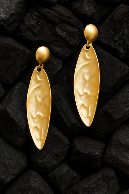 Sunlit Leaf Drop Earrings