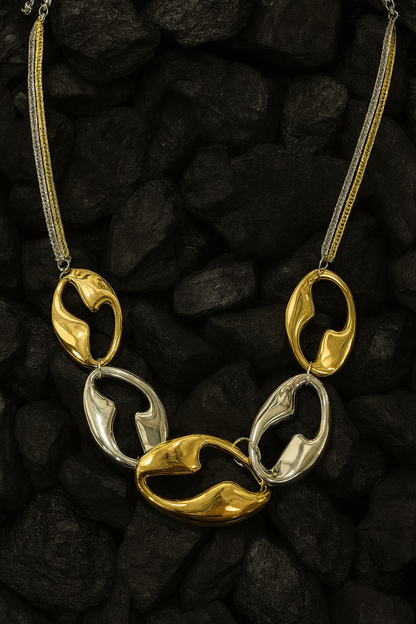 Dual Liquid Links Necklace