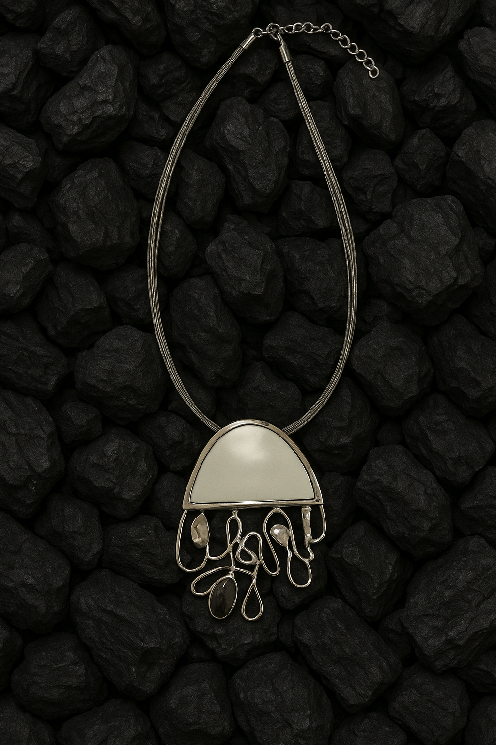 Lunar Flow Statement Necklace