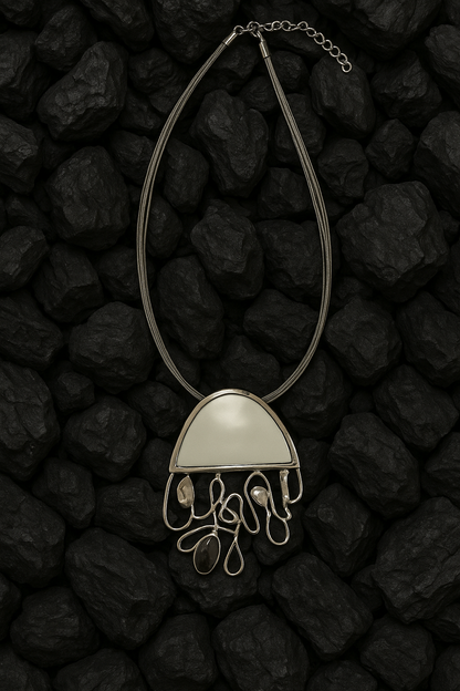 Lunar Flow Statement Necklace