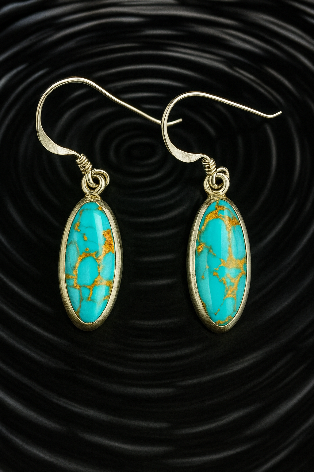 Turquoise Shell Ovals with 925 Sliver drop Hooks