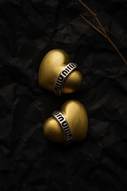 Champagne Heart Studs