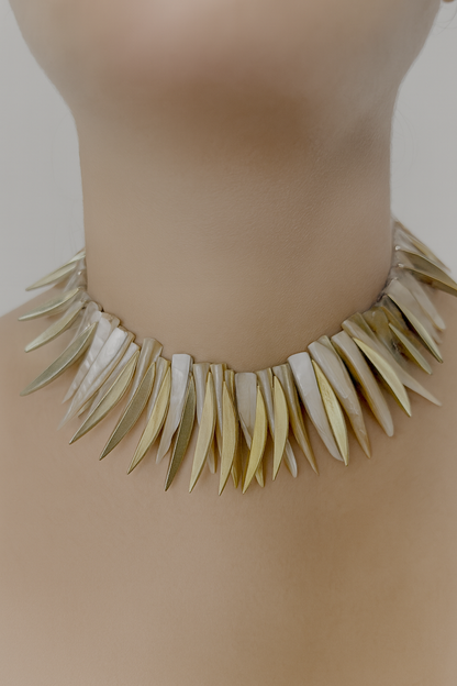 Ocean Spikes Fringe Necklace
