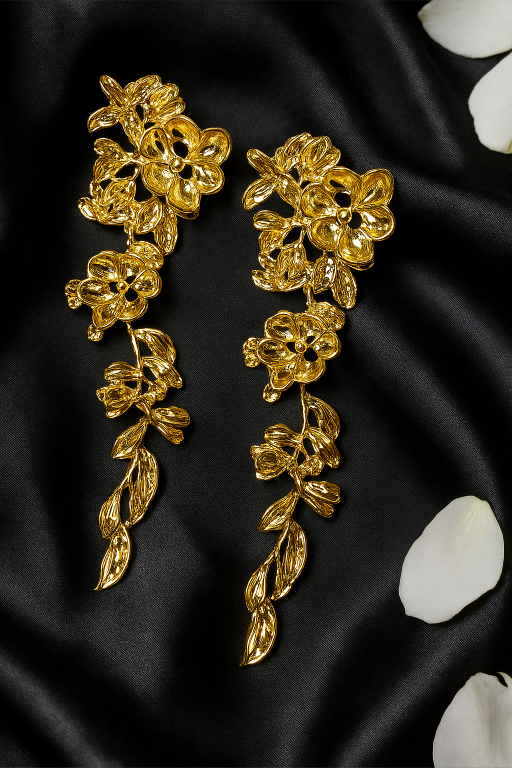 Golden Blossom Danglers