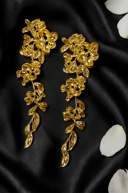 Golden Blossom Danglers