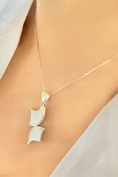 Dancing Tide Pendant -  Mother of Pearl & 925 Silver