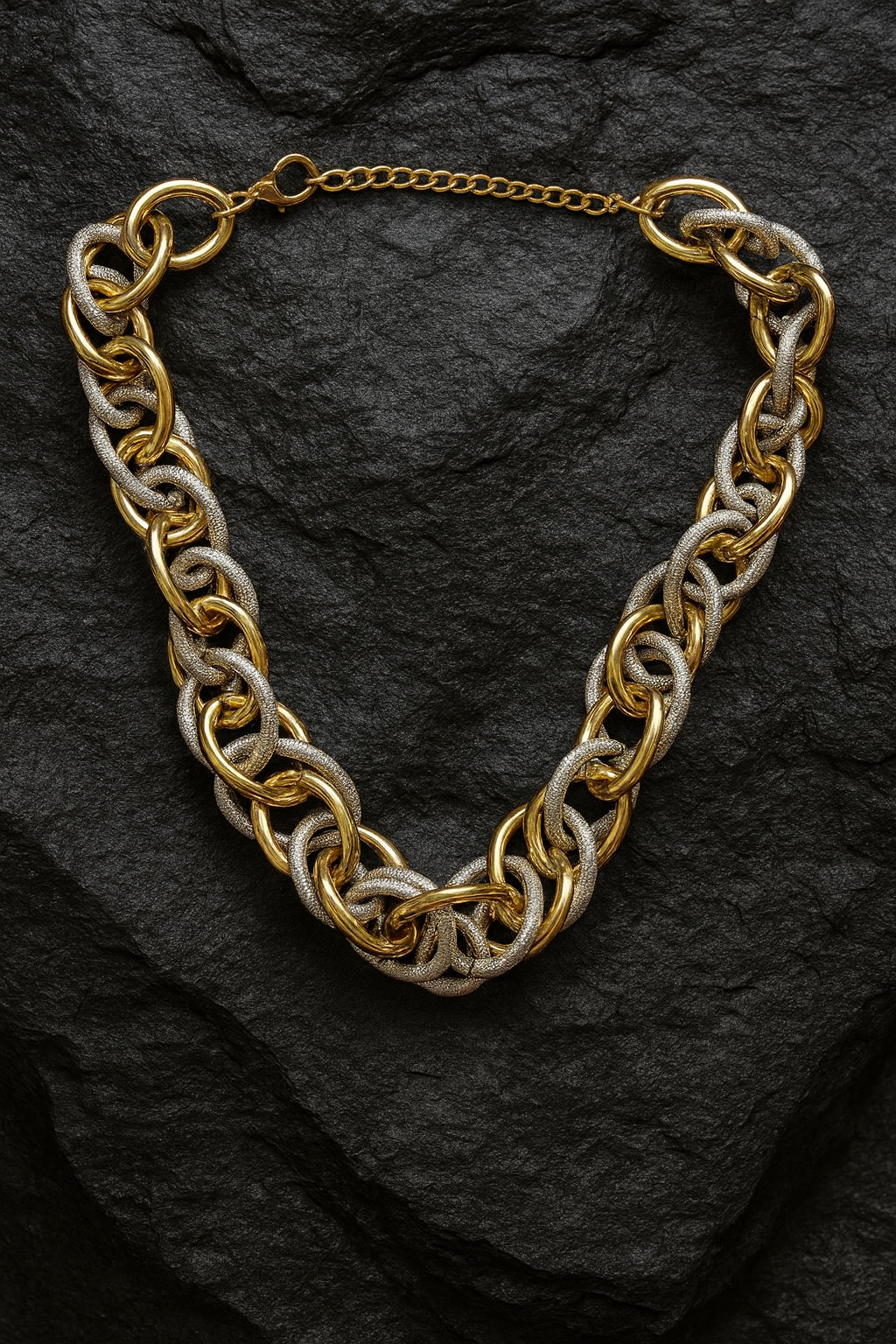 Silver-Gold Entangled Necklace