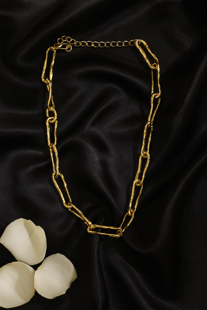 Golden Edge Link Necklace