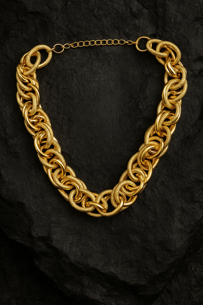 Golden Entangled Necklace