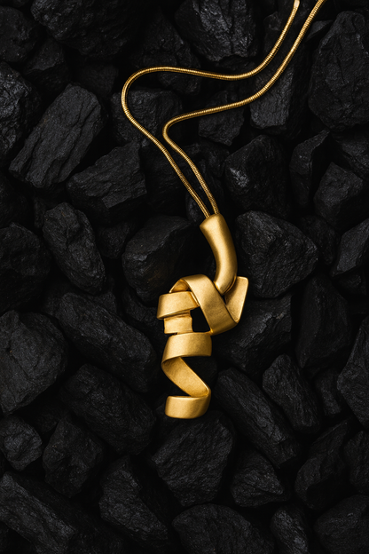 Golden Flow Pendant Necklace