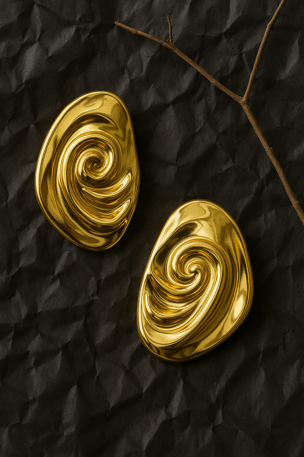 Champagne Swirl Studs