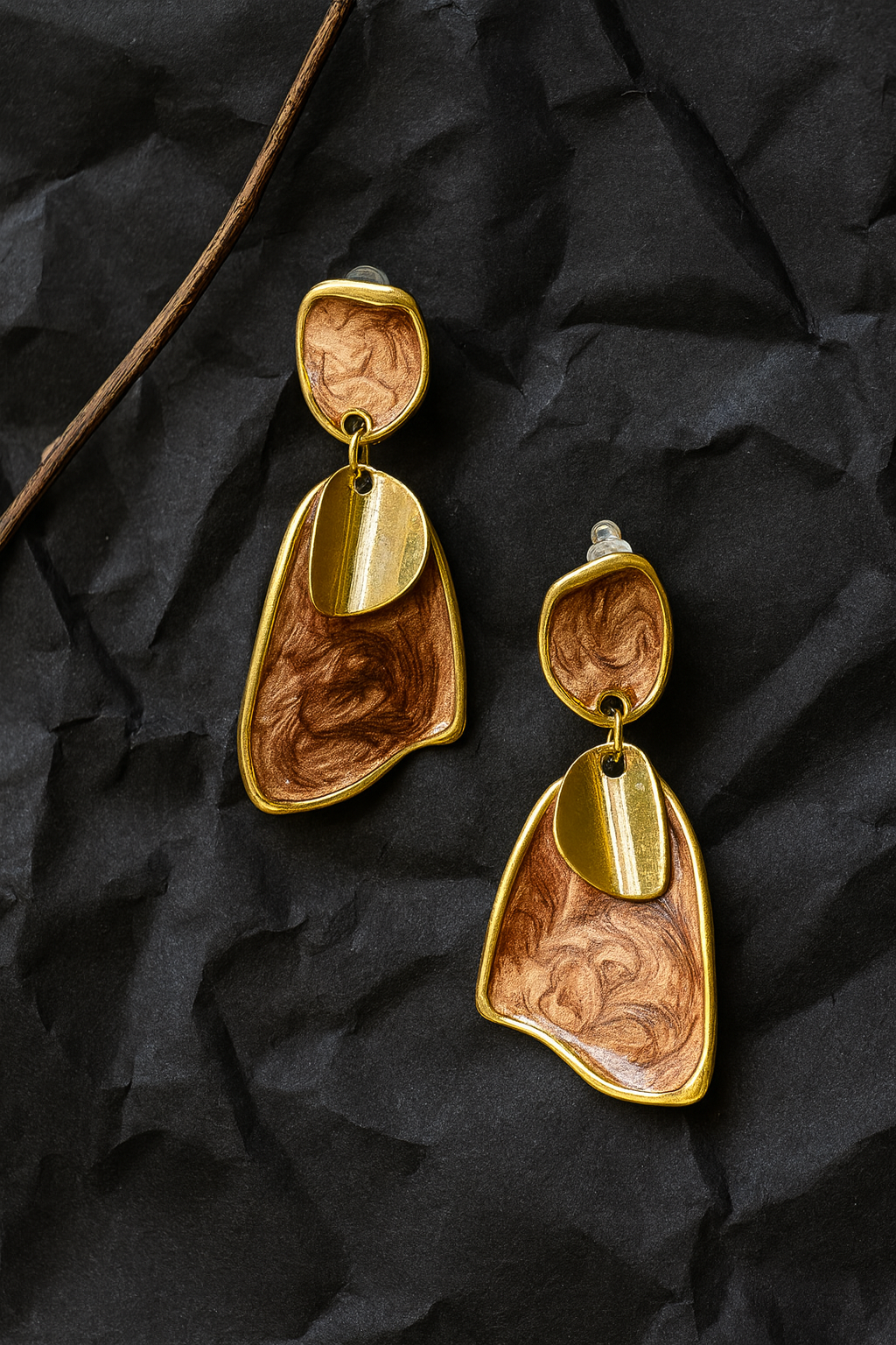 Rose Swirl Drop Earrings
