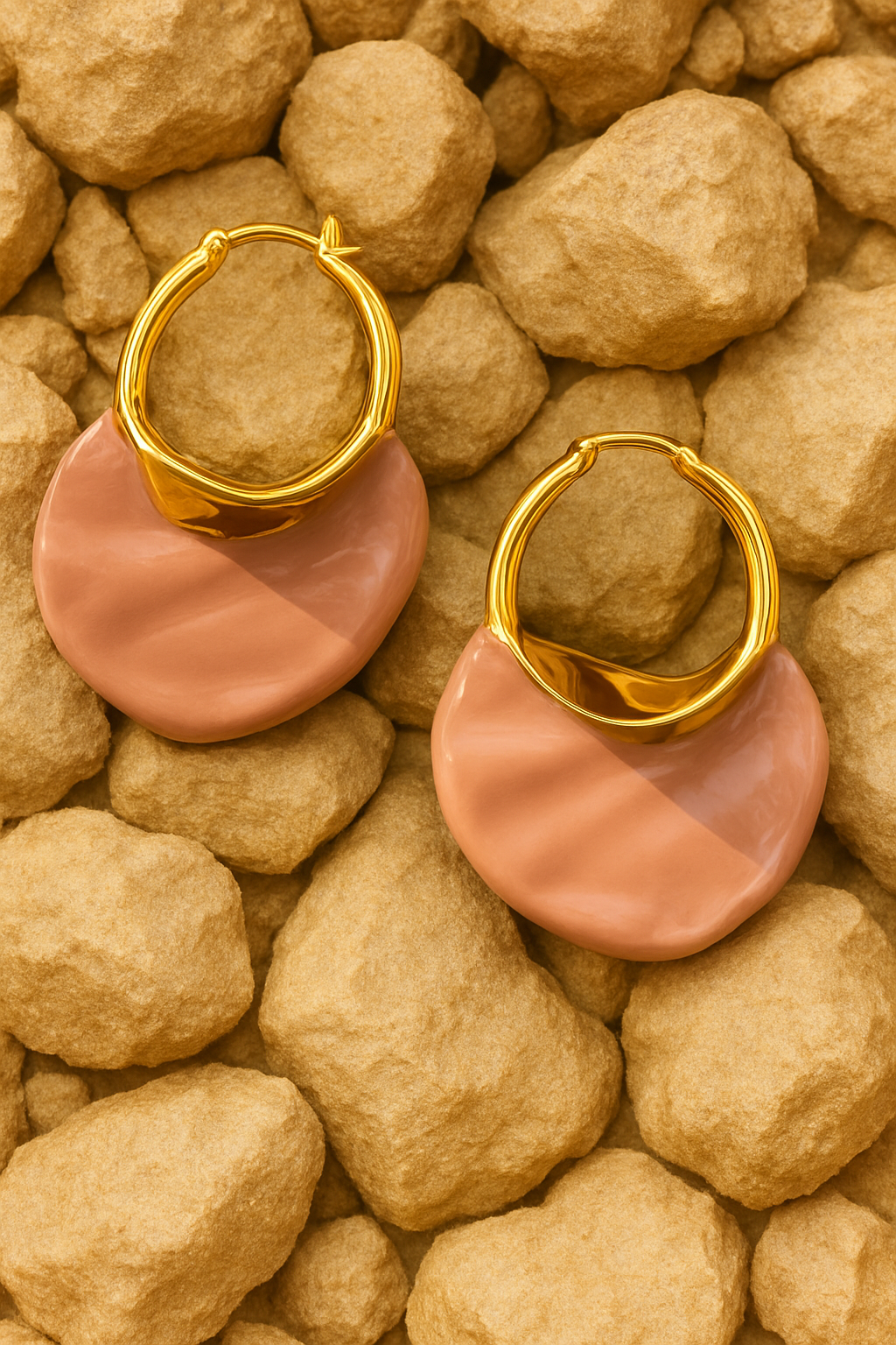 Metallic Curl Hoop Earrings