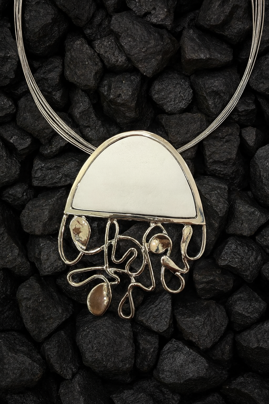 Lunar Flow Statement Necklace