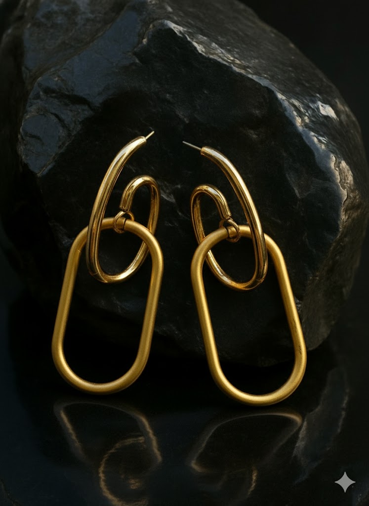 Golden Loop Danglers